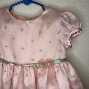 Bonnie Jean Pink Embroidered Special Occasion Dress | Size 2T | Gently Worn